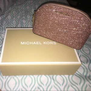 Michael Kors Alex Glitter Travel Pouch